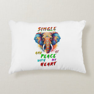 Single And At Peace With My Heart Decorative Cushion