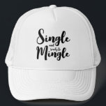 Single and ready to mingle divorce party trucker hat<br><div class="desc">Single and ready to mingle divorce party Trucker Hat for women. Cute hand lettered design with script typography. Custom caps for single ladies. Great for Las Vegas girls weekend,  trips,  gatherings,  parties and more.</div>