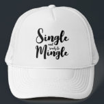 Single and ready to mingle divorce party trucker hat<br><div class="desc">Single and ready to mingle divorce party Trucker Hat for women. Cute hand lettered design with script typography. Custom caps for single ladies. Great for Las Vegas girls weekend,  trips,  gatherings,  parties and more.</div>