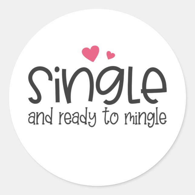 Single and Ready to Mingle Valentine | Sticker (Front)