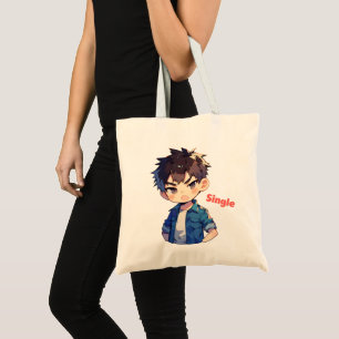 Single Anime Boy Tote Bag