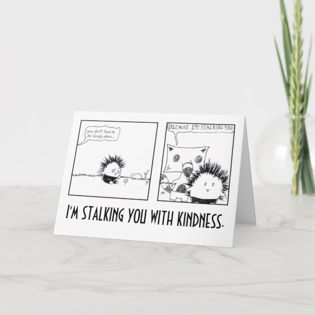 Single Awareness Day Card-Stalking you Holiday Card (Front)