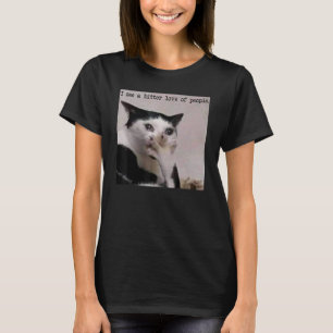 Single Awareness Day Funny Cat Saying Anti Valenti T-Shirt