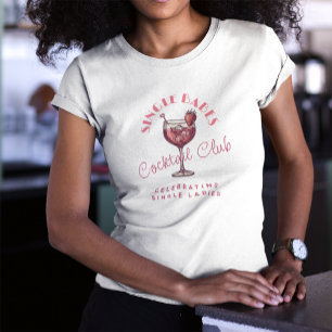 Single Babes Valentine’s Day Party Pink Cocktail Tri-Blend Shirt