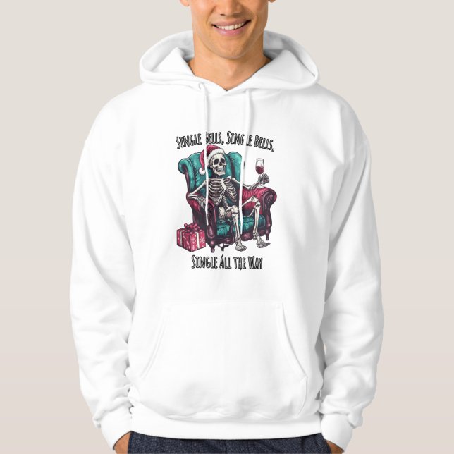 Single Bells, Single All the Way - Funny Christmas Hoodie (Front)