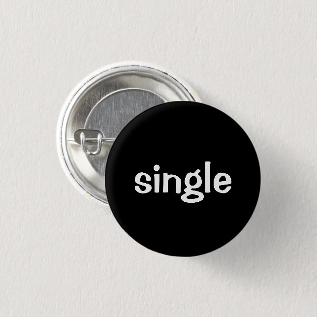 Single Black and White Simple 3 Cm Round Badge (Front & Back)