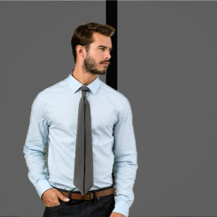 Single Black Stripe on Dark Grey Tie