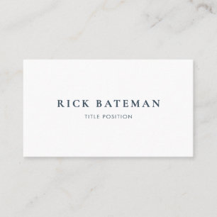 Single Blue and White Professional Business Card
