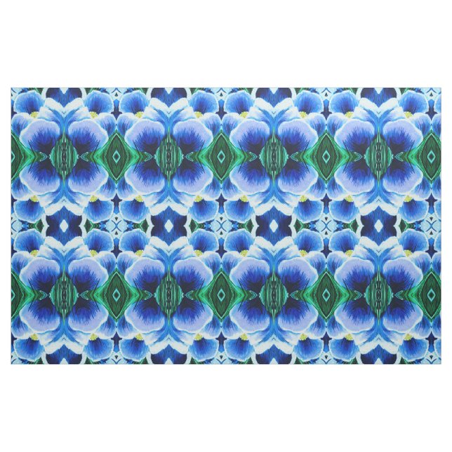 Single Blue Crocus Abstract Fabric (Fat Quarter)