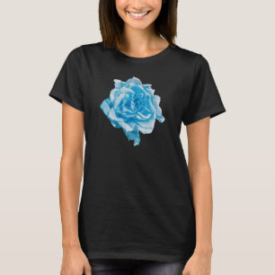 Single Blue Rose Flower For Women Girls Teens T-Shirt