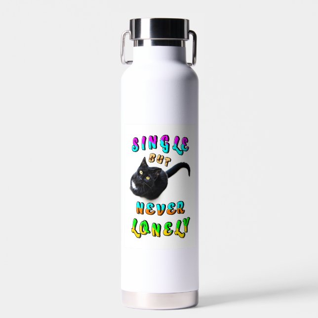 Single But Never Lonely Water Bottle (Front)