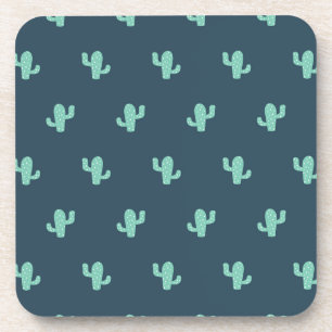 Single Cactus Pattern Coaster