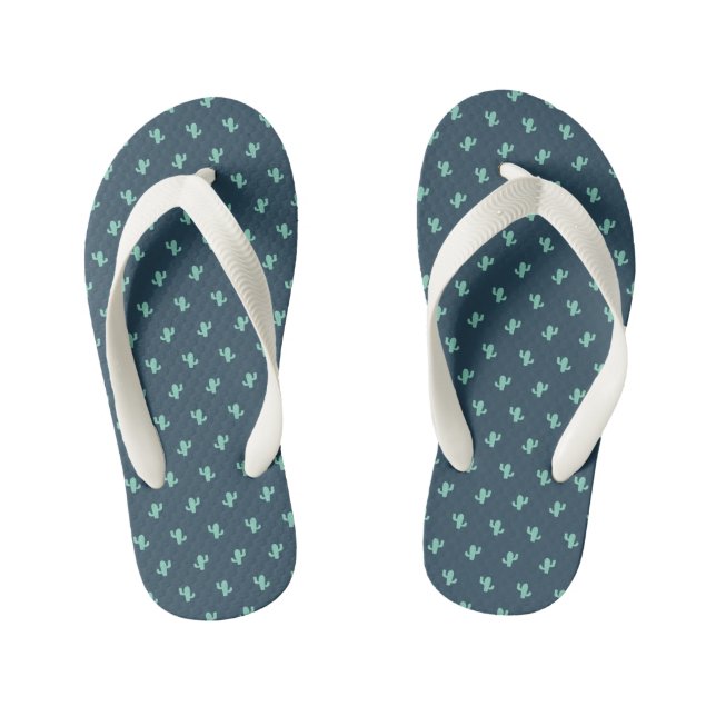 Single Cactus Pattern Kid's Jandals (Footbed)