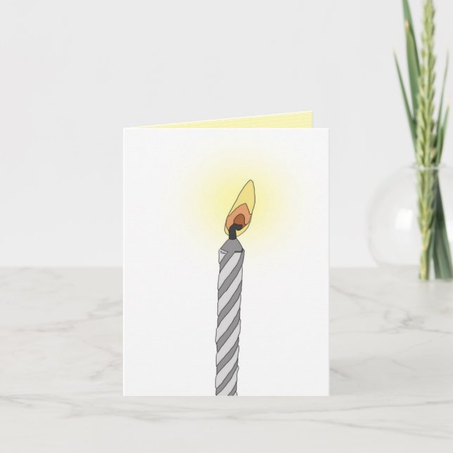 "single candle" birthday greeting card (Front)