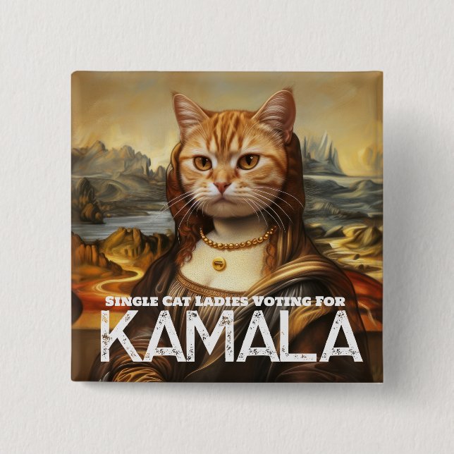Single Cat Ladies  for Kamala Button (Front)