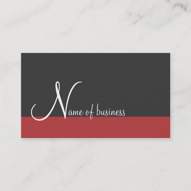 Single colour stripe bottom business card (Front)