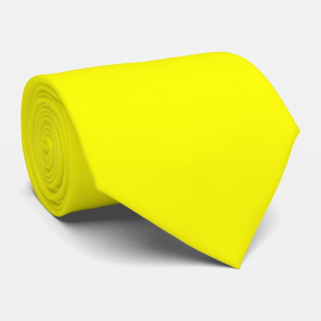 Single Colour/ Yellow Fluorescent Necktie (Rolled)