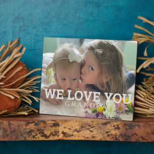 Single Custom Photo Grandpa We Love You Plaque