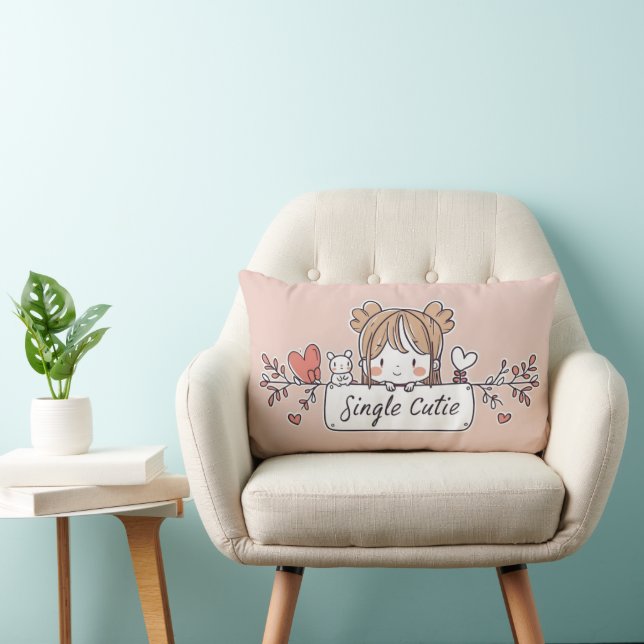 Single Cutie Anime Kawaii Lumbar Cushion (Chair)