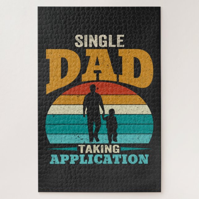 Single Dad Taking Application Jigsaw Puzzle (Vertical)