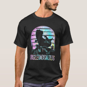 Single Dadsaurus  Dinosaur Dad Of 3 Kids Tie Dye S T-Shirt