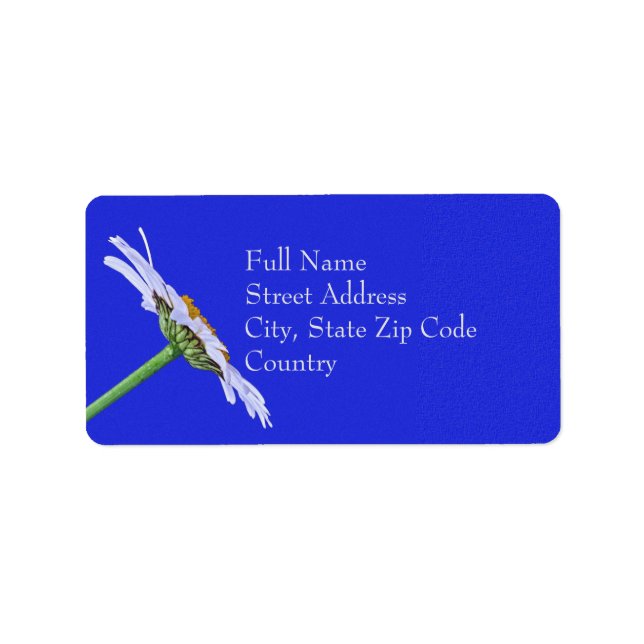 Single Daisy Flower on Canvas Custom Label (Front)