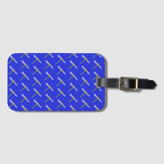 Single Daisy Flower on Canvas Luggage Tag (Front Horizontal)