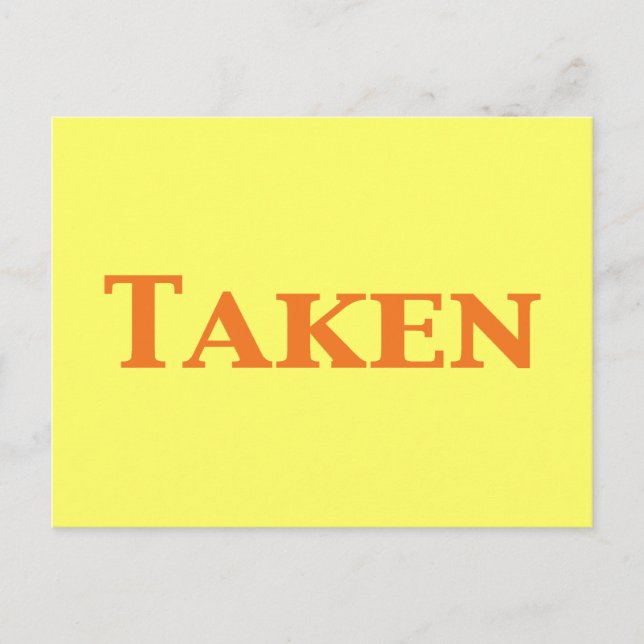 Single Dating or Taken Gifts Postcard (Front)