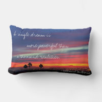Single Dream Quote Orange Blue Sunset Photo