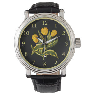 Single Early Tulip Yellow 006 ~ Botanical Art ~ Watch