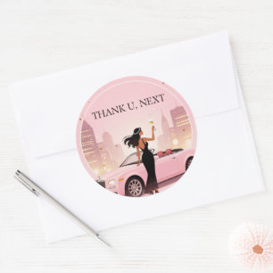 Single Era Party Sticker Thank U, Paper Label