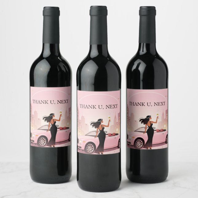 Single Era Party Wine Label Thank U, Next Label (Bottles)