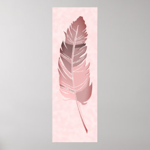 Single Feather  - Mauve Colours Poster