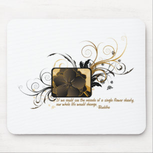 Single Flower Buddha Mouse Pad