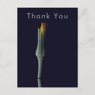 Single Flower Elegant Personalised Thank You Postcard