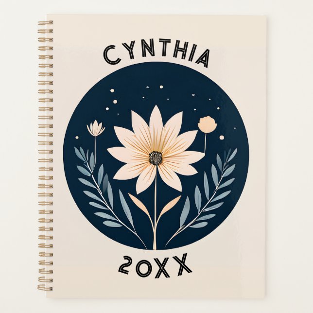 Single Flower in a Circle Planner (Front)