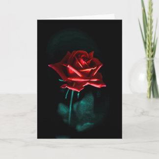 Single Gothic Rose Valentine's Day Card