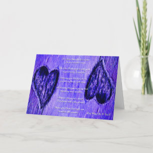 Single Heart Will You Be My Bridesmaid Blue Purple Invitation