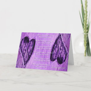 Single Heart Will You Be My Bridesmaid In Purple Invitation