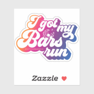 Single - I Got My Bars Run- Pink Vinyl Sticker