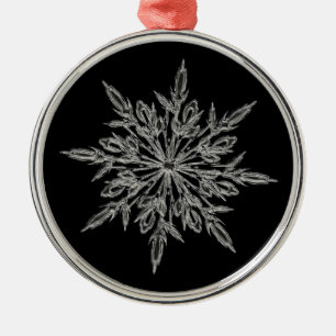 Single Ice Crystal on Black Elegant Metal Tree Decoration