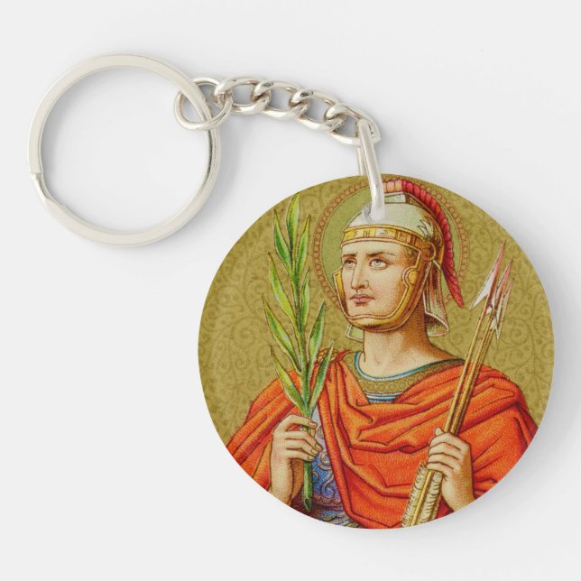 Single Image St. Sebastian (SNV 24) Key Ring (Front)