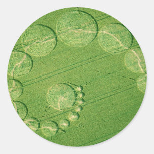 Single Julia Crop Circle Classic Round Sticker
