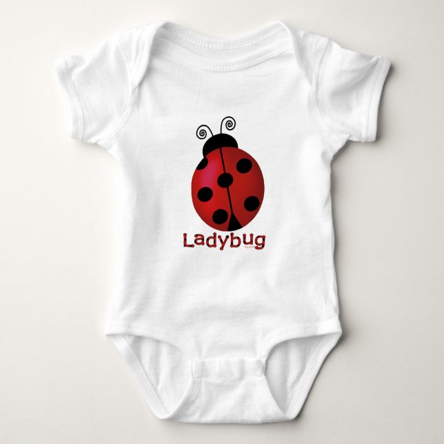 Single Ladybug Baby Bodysuit (Front)