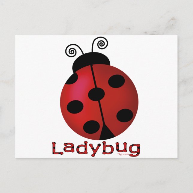 Single Ladybug Postcard (Front)