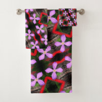 Single Lavender Clematis Flower Abstract Pattern  