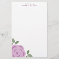 Single Lavender Flower Personalised