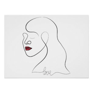 Single line art - Love Poster