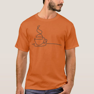 Single Line Coffee Cup Illustration 2 T-Shirt