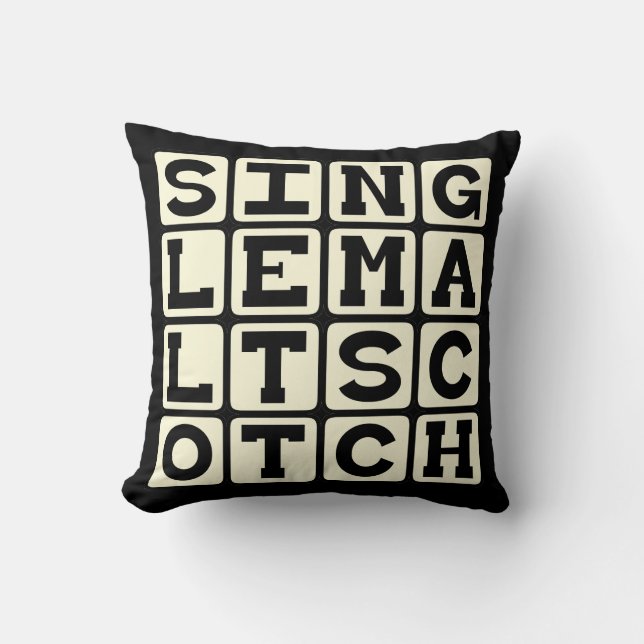 Single Malt Scotch, Alcohol Drink Cushion (Front)